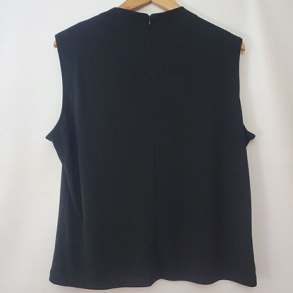 Anne Klein Black Slinky Sleeveless Top - Picture 6 of 10